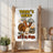 Thanksgiving towel with turkey, chef hat, stove, and text "Today's Menu: Eat or Starve."