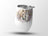 Two horses surrounded by flowers on a white tumbler.