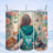 Woman in "Cat Mom" hoodie with cats and floral butterflies.