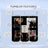 Collage of photos on a tumbler with text "YOUR TEXT HERE".
