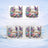 Three mugs decorated with "Happy Birthday" text and floral butterfly designs.