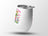 White tumbler with colorful "We need alcohol" graphic and cocktail illustrations.