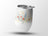 White tumbler with a watercolor wildflower floral pattern.