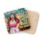 Woman with shocked expression on bingo coaster with text "I'm the crazy bingo lady they warned you about."