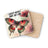 Coaster with butterfly, red flower, and text "I accept myself just as I am".