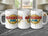 Three white mugs with "GRANDPA EVER" in a comic book style.