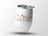 White tumbler with watercolor poppies and greenery design.