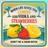 Retro poster with lemons, strawberry, and cocktails, quoting "When life gives you vodka and strawberries, don't be a sour bitch."