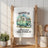 Towel with watercolor camper and text "Home is wherever you park it."