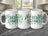 Three mugs with "FRESH START" text and green leaf designs.