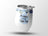 White stemless tumbler with blue floral accents and "Mommy's Little Sippy Cup" text.