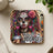 Woman with colorful skull makeup, dreadlocks, and "push yourself" text.