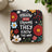 Coaster with "Follow Your Dreams" text and floral accents.