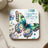 Butterfly with text "I CAN rise above negativity" on a square coaster.