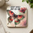 Square coaster with a colorful butterfly and floral watercolor art, "I ACCEPT MYSELF JUST AS I AM" text.