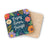 Coaster with "Enjoy Simple Things" text and floral design.