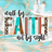 Walk by Faith not by sight text with turquoise and animal print letters.