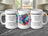 Aquarius mug with astrological traits and colorful zodiac artwork.