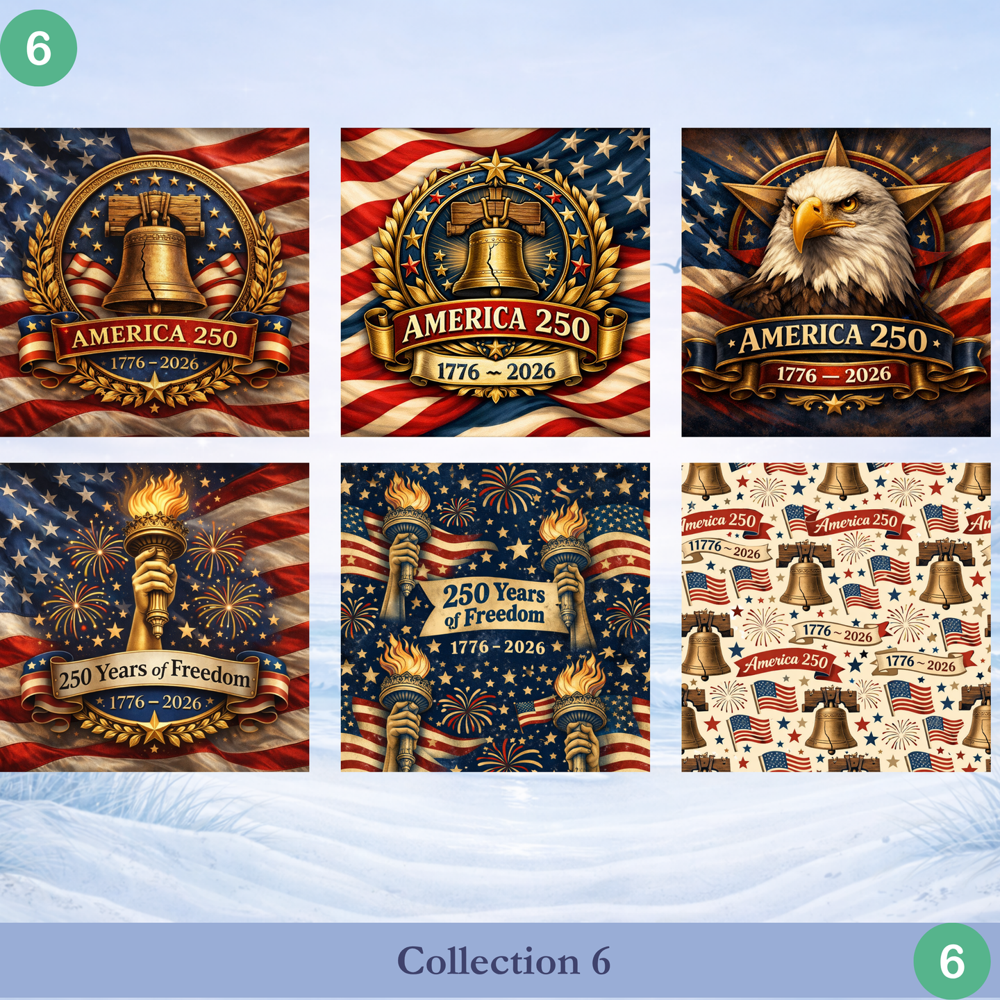 USA 250 Coasters Set