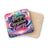 Coaster with "Allergic to Negative Energy" text and a lavender field sunset design.