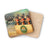Wooden beer coasters with a beach scene and "Working on my 6 pack" text.