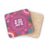Coaster with colorful floral design and text "BE YOU TRUE JUST BE".