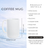 White ceramic 15oz coffee mug with colored interior and handle.