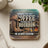 Cowboy boots and bourbon bottle with text "Mornings start with coffee, evenings end in bourbon. No second guessing."
