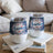 Two white tumblers with "America Because of the Brave 1776" text.