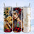 Highland cow and tattooed woman with "Brittany" on a white tumbler.