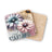 Two coasters with watercolor daisies and the text "Just Start".