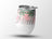 White tumbler with pink floral design and "Mom" in glitter text.