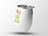 White tumbler with "Beer" text and beer mug illustration.