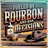 Bottle of whiskey, glass, and cowboy hat on wooden surface, "Fueled by Bourbon and Bad Decisions" text.