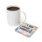 White mug and square coaster with "I am whole & complete" text.