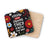 Coasters with "Follow your dreams they know the way" text and floral designs.