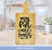 Bamboo cutting board with "I only eat hole foods" text and fork graphic.