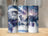 White eagle and dreamcatcher design on a tall tumbler.