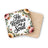 Coaster with "He Restores my Soul" text surrounded by floral accents.