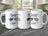 Mug with "Freedom Never Goes Out of Style" and American flag sunglasses graphic.