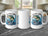 Mug with "Livin' the Reel Life" and leaping fish graphic.