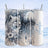 Snow leopard with floral accents and moonlit forest scene on a tumbler.