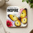 Square coaster with yellow butterfly and "INSPIRE" text.