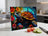 Tempered glass cutting board featuring a sea turtle and colorful flowers.