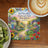 Coaster with garden scene, bench, and Bible verse "God has plans to give you hope and a future."