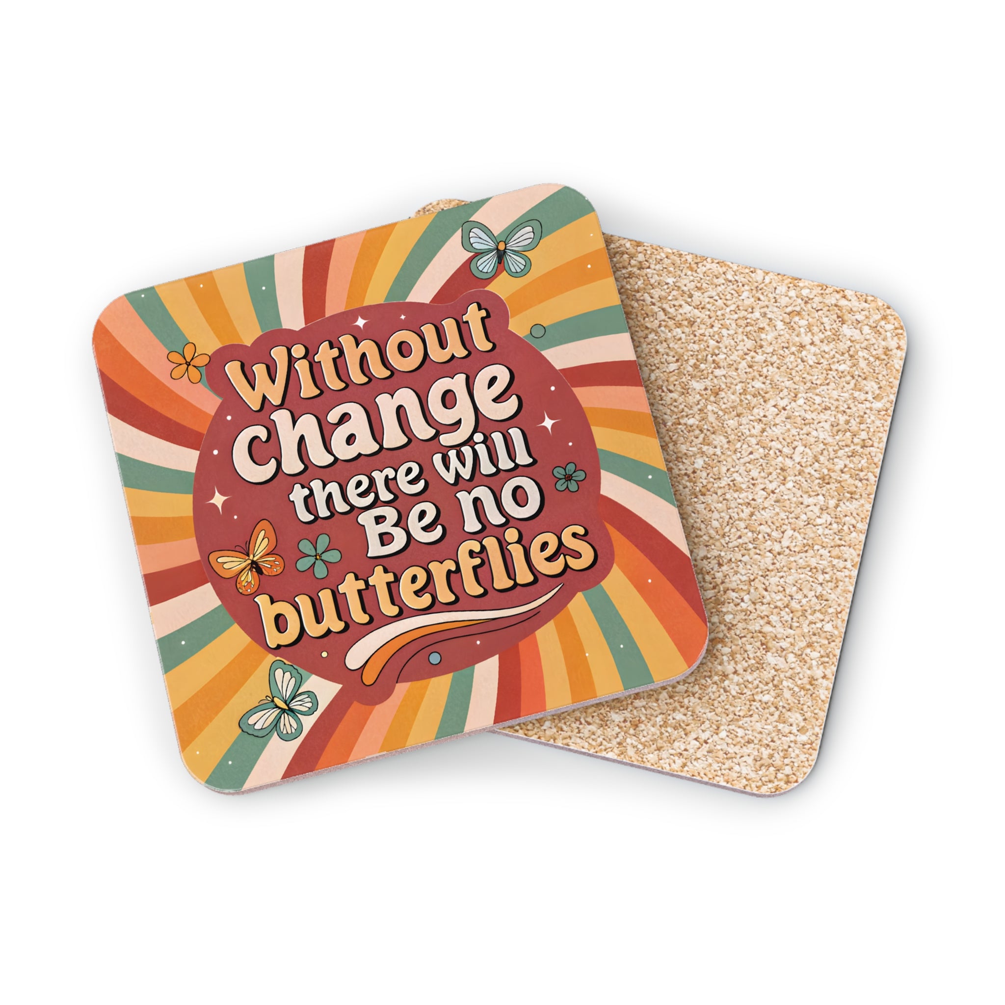 Change Butterflies Uplifting Coasters