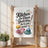 Kitchen towel with "Kitchen was clean yesterday, sorry you missed it" text and illustrations.