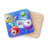 Bingo balls and cards on glitter coasters.
