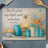 Glass cutting board with "The Lord is my light and salvation" text and floral design.