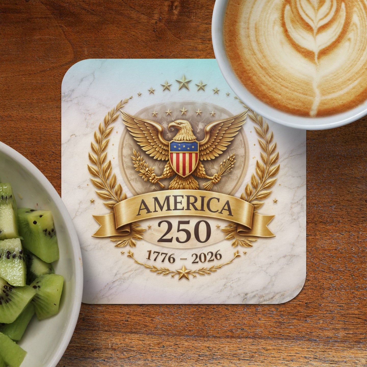 America 250 crest with eagle and laurel wreath, 1776-2026.